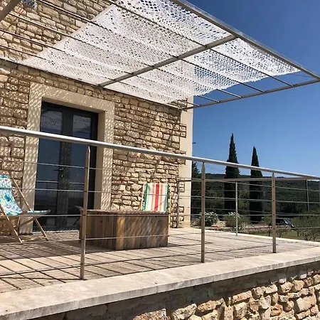 Mas Piralet Ardèche En Pierre Piscine 6*12 Pool House équipé * Le Garn